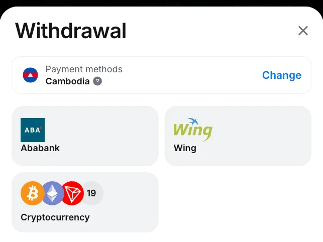 វិធីសាស្ត្រដកប្រាក់នៅ 1win និងរយៈពេលដំណើរការ